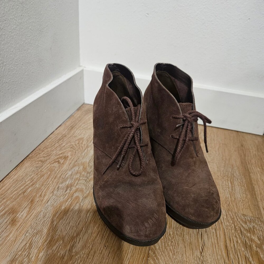 Cole Haan brown wedge bootie - Picture 2 of 5